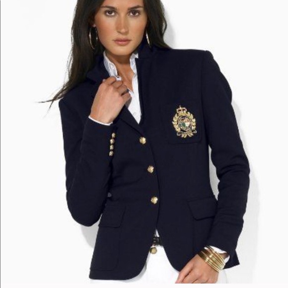 Ralph Lauren Jackets & Blazers - Ralph Lauren LRL Crested Crown Boyfriend Blazer
